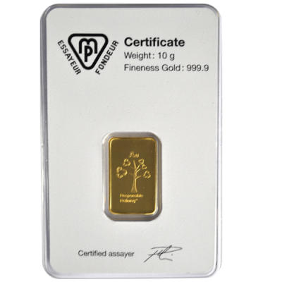 Achat  Vente Lingotin d'OR 10 Grammes et de L'Argent en Ligne