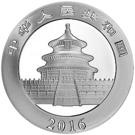 PANDA ARGENT 30 GRAMMES - verso