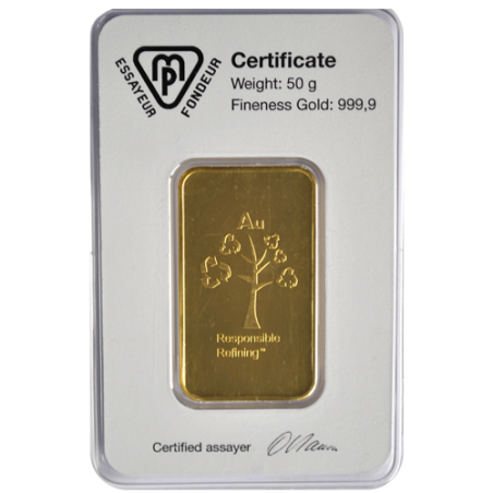 Lingotin 50 g Or Metalor