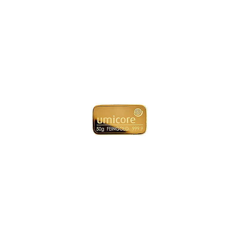 Lingotin d'OR 50 grammes Or Metalor et de L'Argent en Ligne