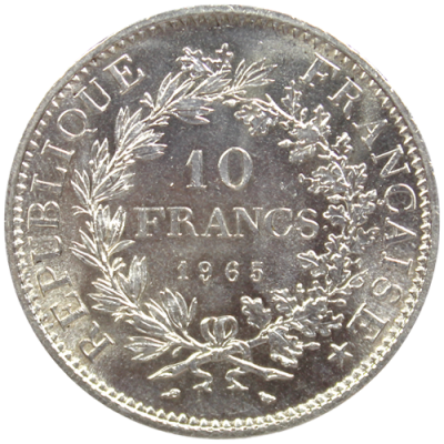 Pièce d'Argent 10 Francs Hercule Acheter Vendre de l'Argent et de L'Argent en Ligne