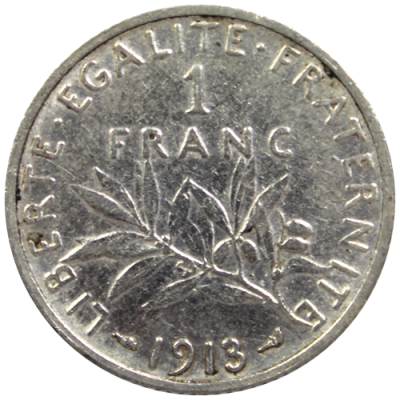 Pièce d'Argent 1 Franc Semeuse Acheter Vendre de L'Argent en Ligne
