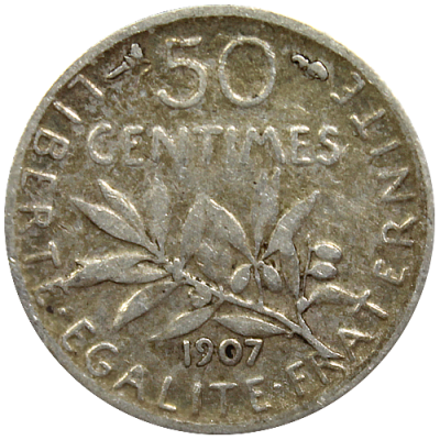 Pièce d'Argent 50 Cts Semeuse Acheter Vendre de L'Argent en Ligne
