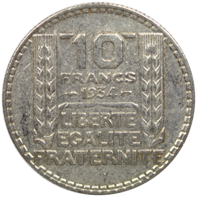 Pièce d'Argent 10 Francs Turin Argent Acheter Vendre de L'Argent en Ligne