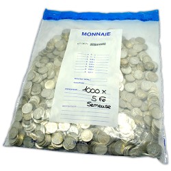 Sachet Scellé 1000 pièces 5 francs semeuse