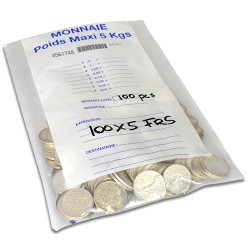 Sachet scellé 100 pièces 5 francs semeuse