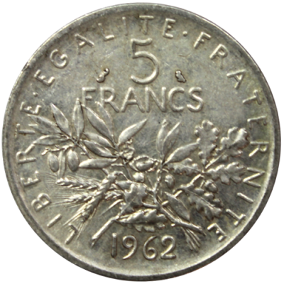 Pièce d'Argent 5 Francs semeuse Acheter Vendre de L'Argent en Ligne