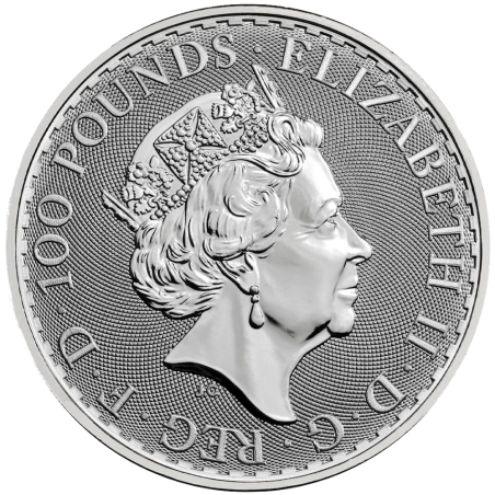 Britannia 1 Oz Platine - verso