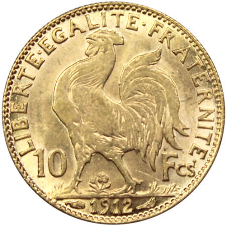 10 Francs Napoléon Marianne Coq - verso