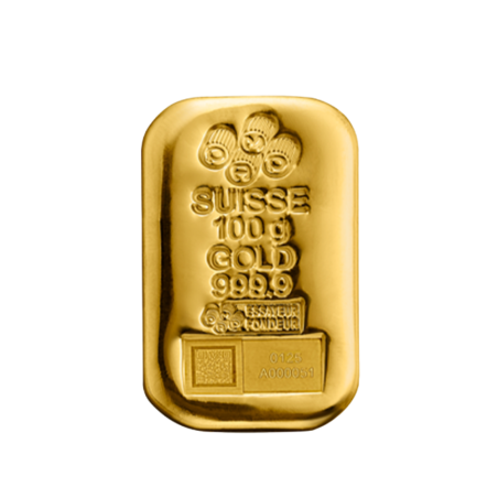 Lingot 100 g Or - verso
