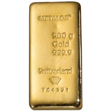 Lingot 500 g Or Metalor