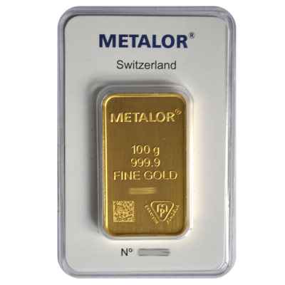 Lingot 100g Or Metalor - Change Vivienne