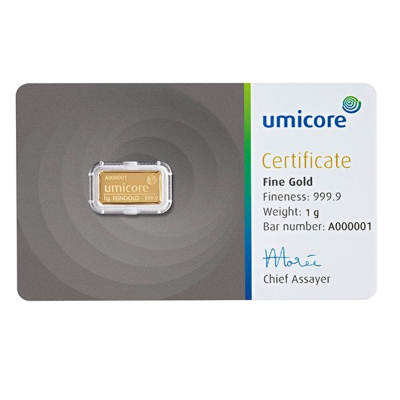 Lingotin d'Or Lingotin 1 gramme Acheter Vendre de l'OR et de L'Argent en Ligne